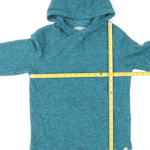 Regatta Girls Blue Pullover Hoodie 11-12 Years Fleece Outdoor Sweatshirt