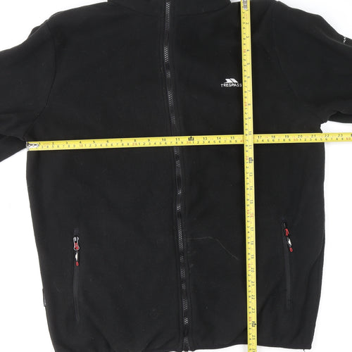 Trespass Men’s Black Full Zip Fleece Sweatshirt L Outdoor Jacket