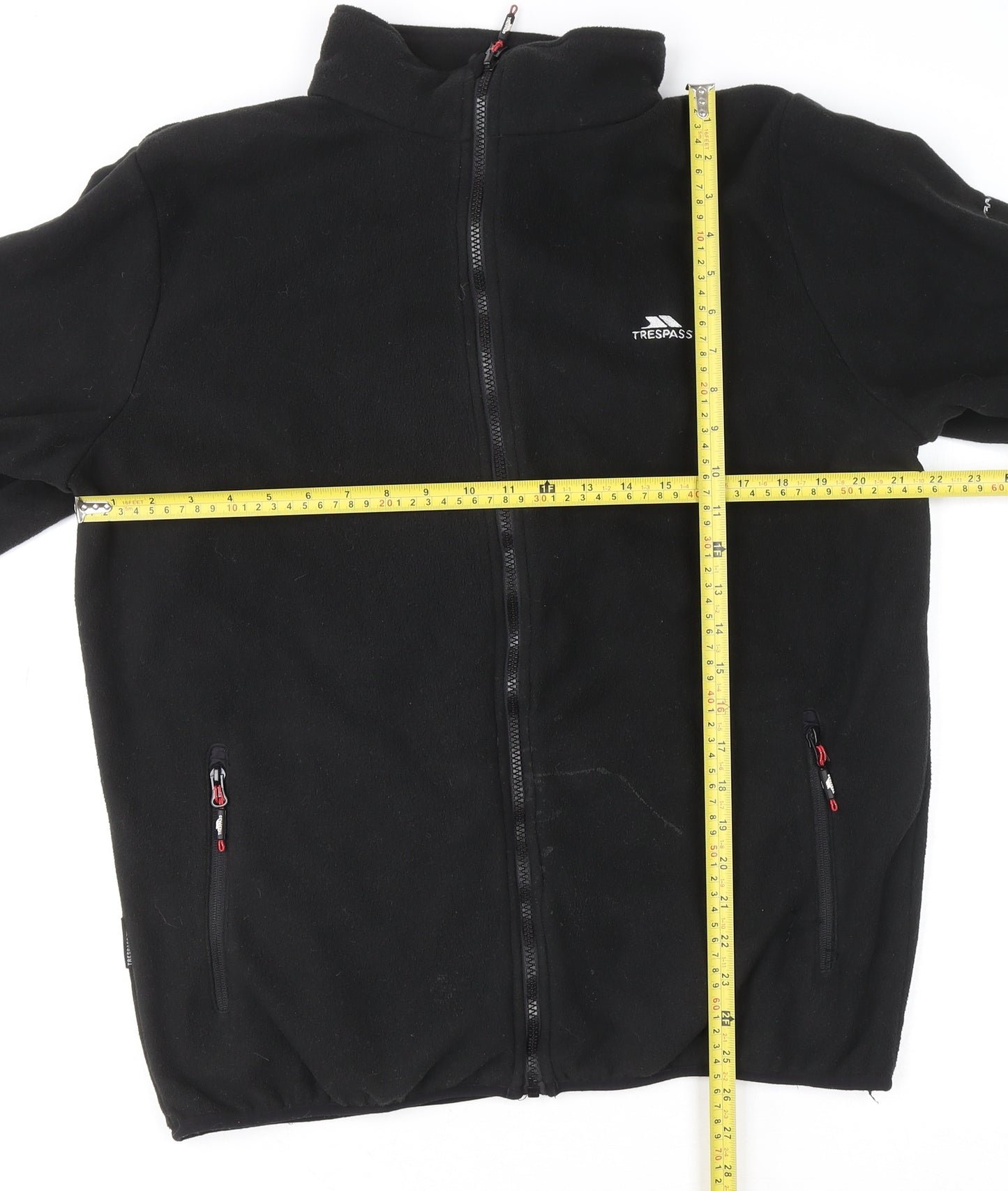 Trespass Men’s Black Full Zip Fleece Sweatshirt L Outdoor Jacket