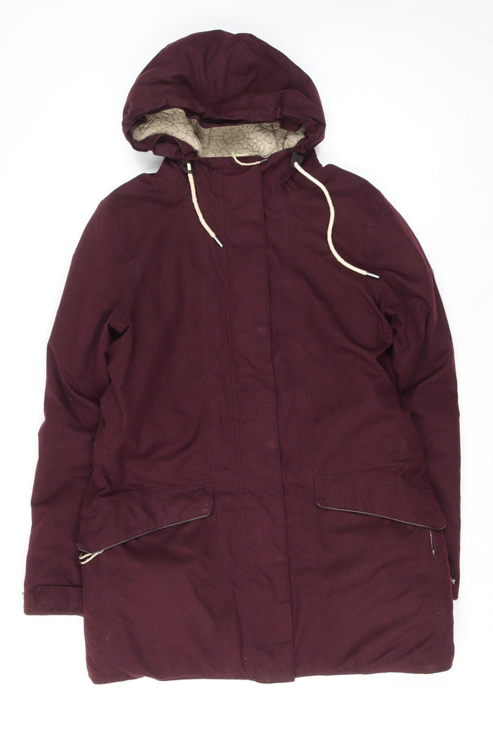 Craghoppers Womens Red Parka Coat Size 12 Waterproof Hooded Jacket