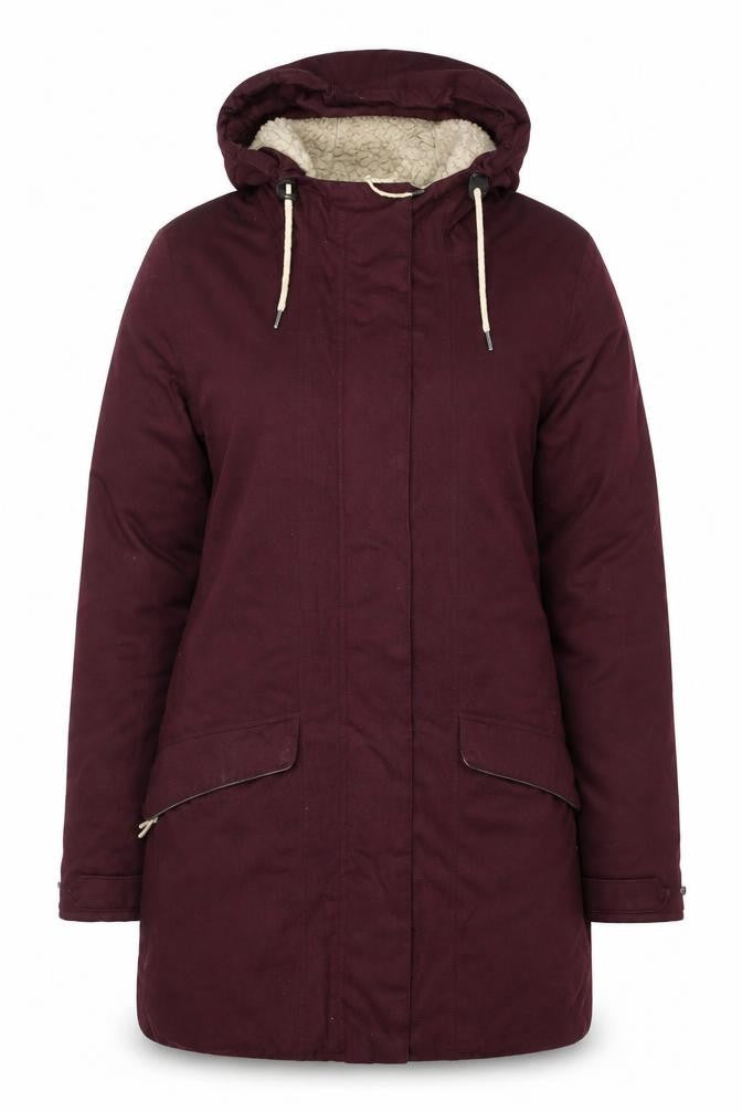 Craghoppers Womens Red Parka Coat Size 12 Waterproof Hooded Jacket
