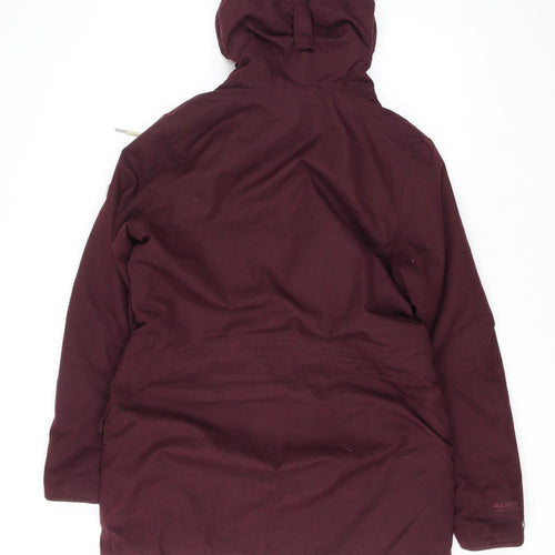 Craghoppers Womens Red Parka Coat Size 12 Waterproof Hooded Jacket