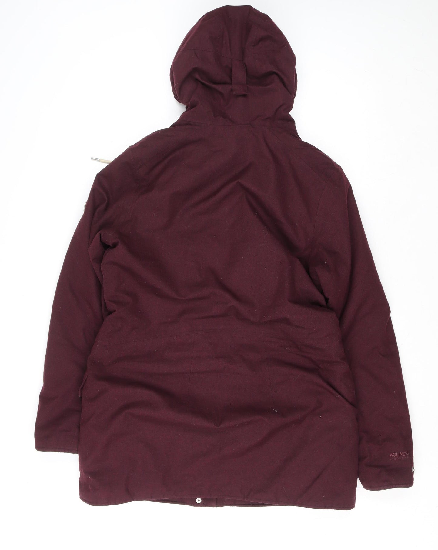 Craghoppers Womens Red Parka Coat Size 12 Waterproof Hooded Jacket