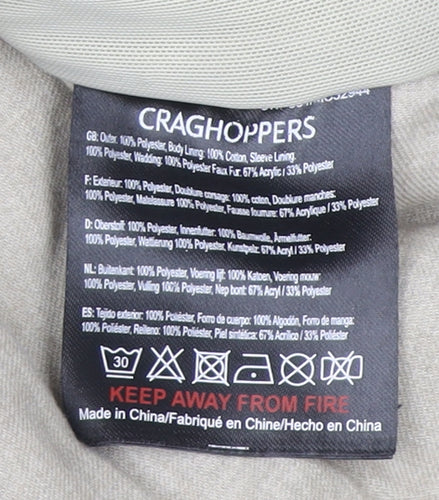 Craghoppers Womens Red Parka Coat Size 12 Waterproof Hooded Jacket