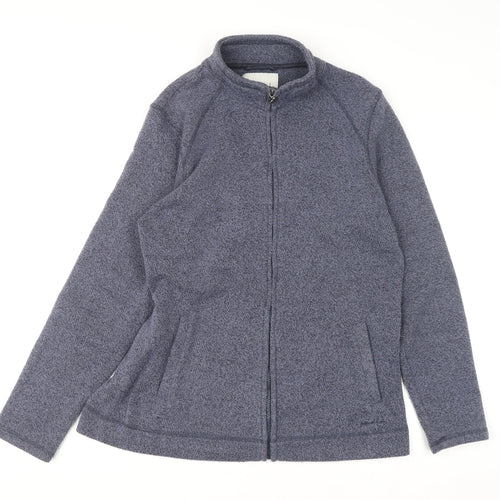 Weird Fish Womens Grey Size 16 Full Zip Fleece Jumper