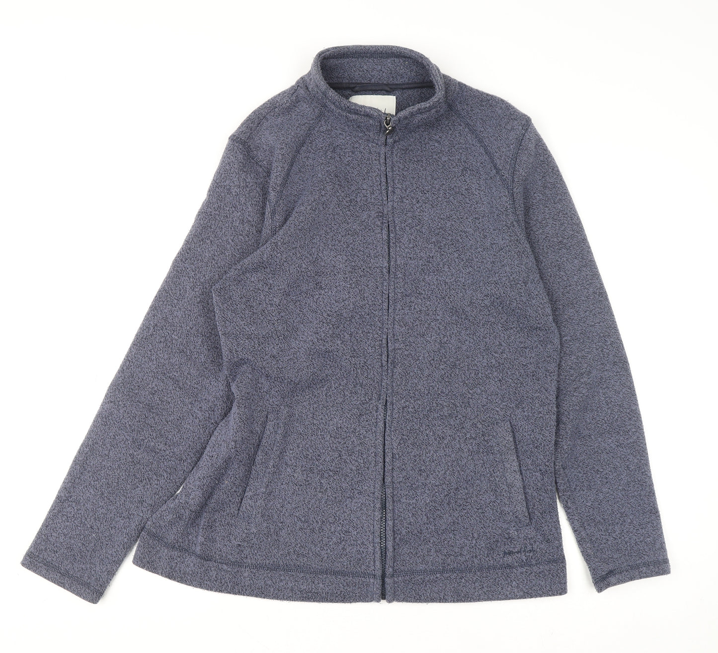 Weird Fish Womens Grey Size 16 Full Zip Fleece Jumper