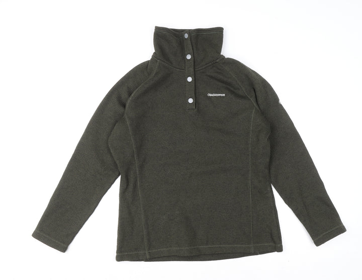 Craghoppers Women Green Fleece Henley Jumper UK 12