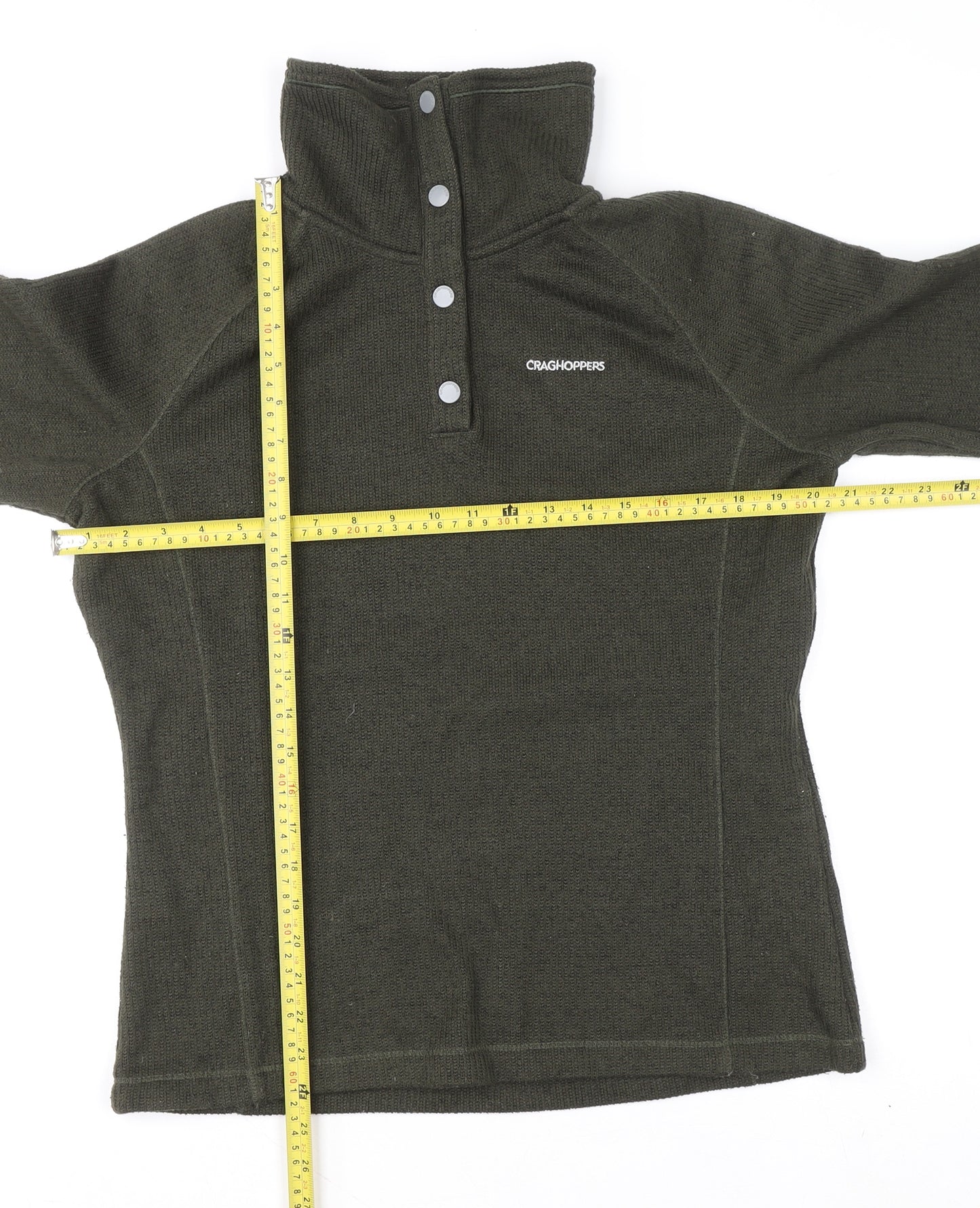 Craghoppers Women Green Fleece Henley Jumper UK 12