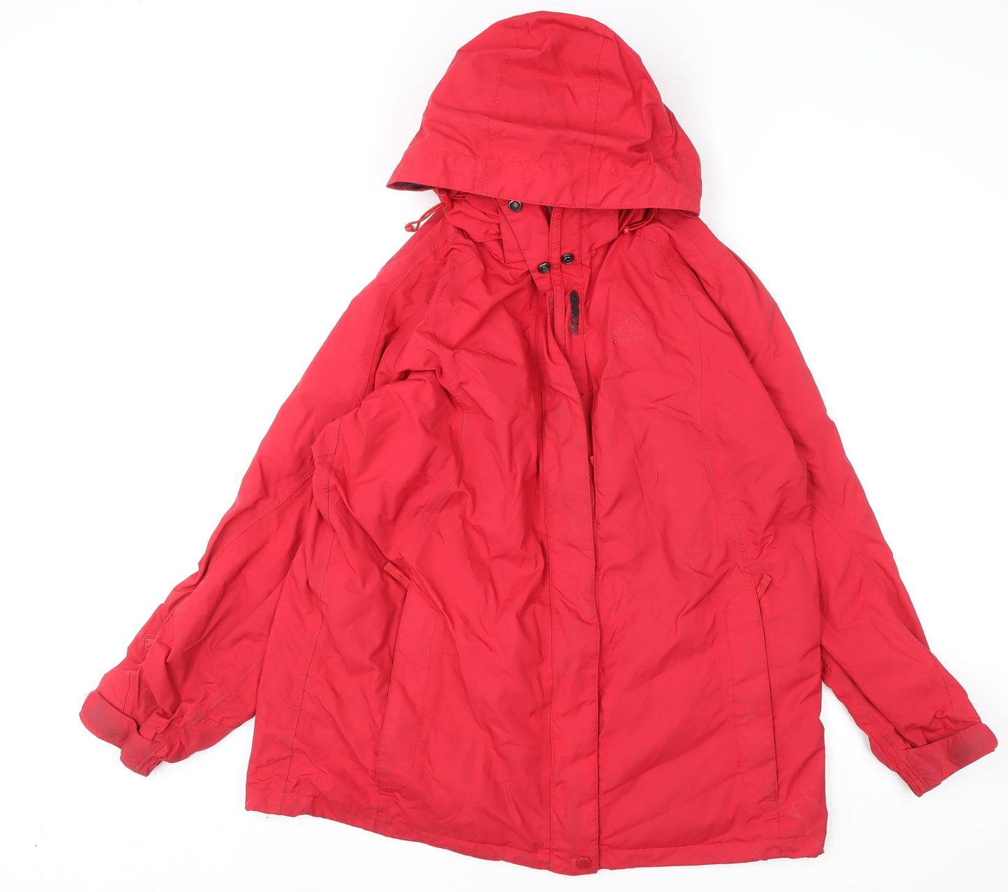 Peter Storm Womens Red Waterproof Hooded Rain Coat Jacket Size 18