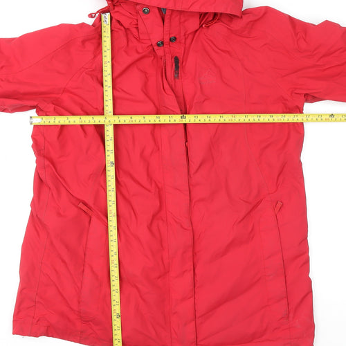 Peter Storm Womens Red Waterproof Hooded Rain Coat Jacket Size 18