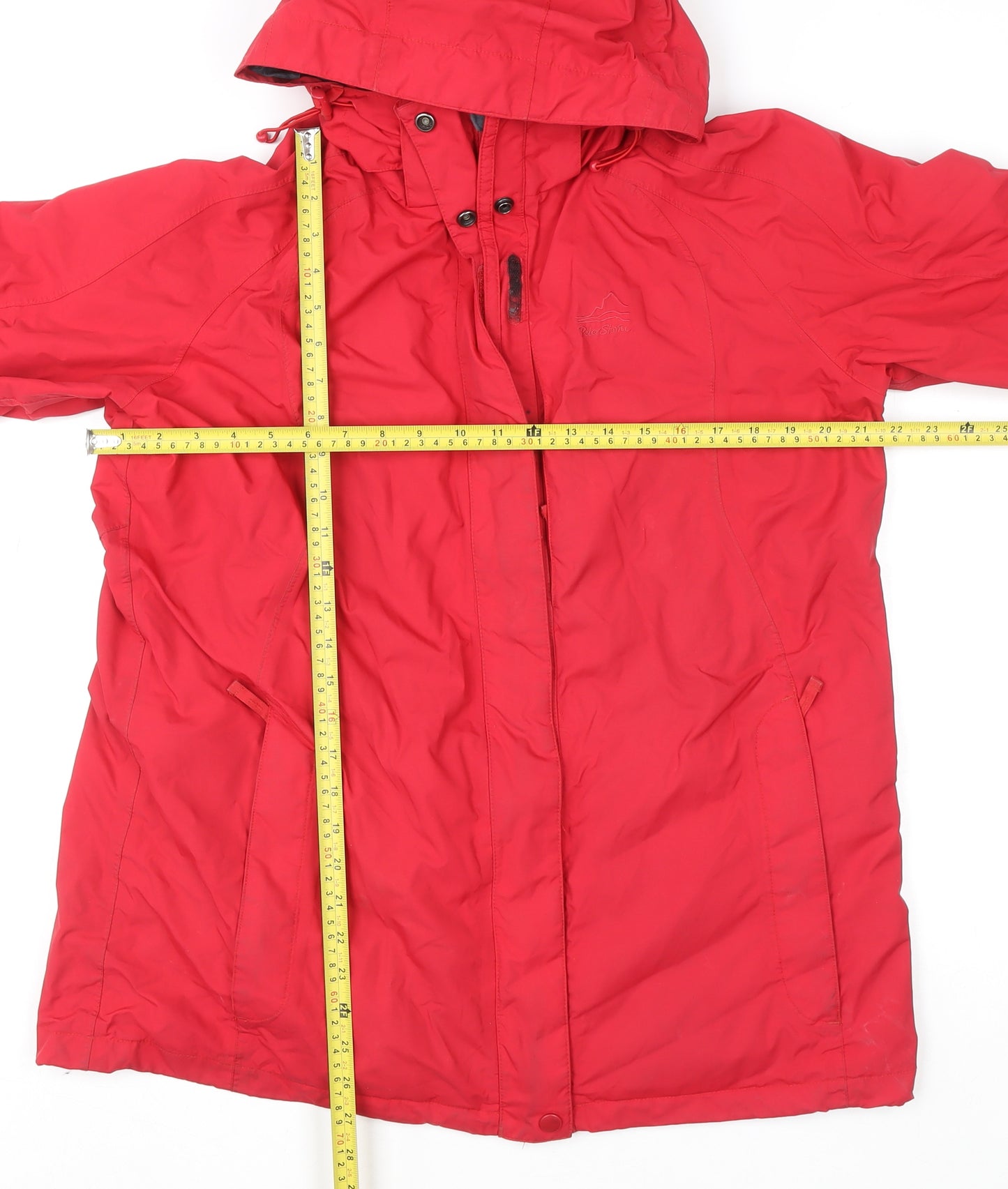 Peter Storm Womens Red Waterproof Hooded Rain Coat Jacket Size 18