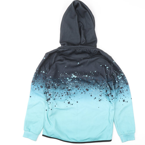 DFTD Boys Blue Ombre Pullover Hoodie 13-14 Years Polyester Cotton