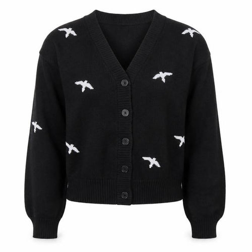 Marks and Spencer Girls Black Argyle Button Cardigan Size 13-14 Years