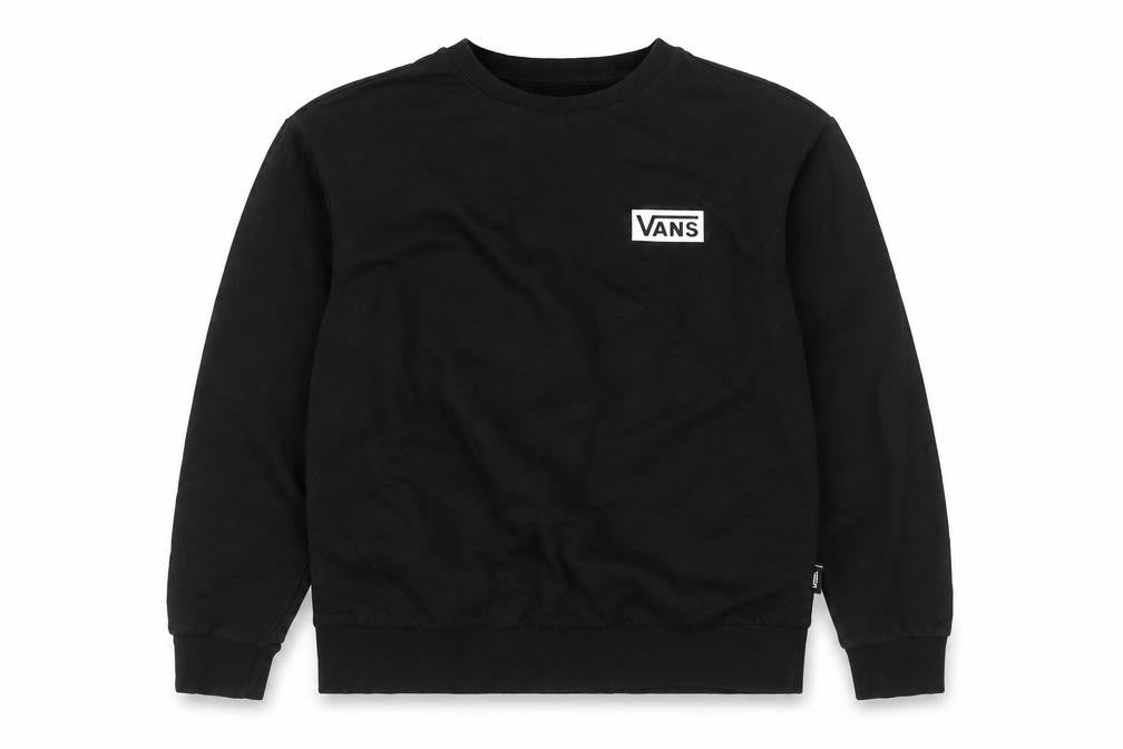 Vans Men's Black Relaxed Fit Long Sleeve Crew Neck Sweatshirt Small