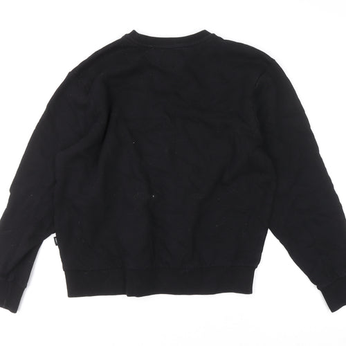 Vans Men's Black Relaxed Fit Long Sleeve Crew Neck Sweatshirt Small