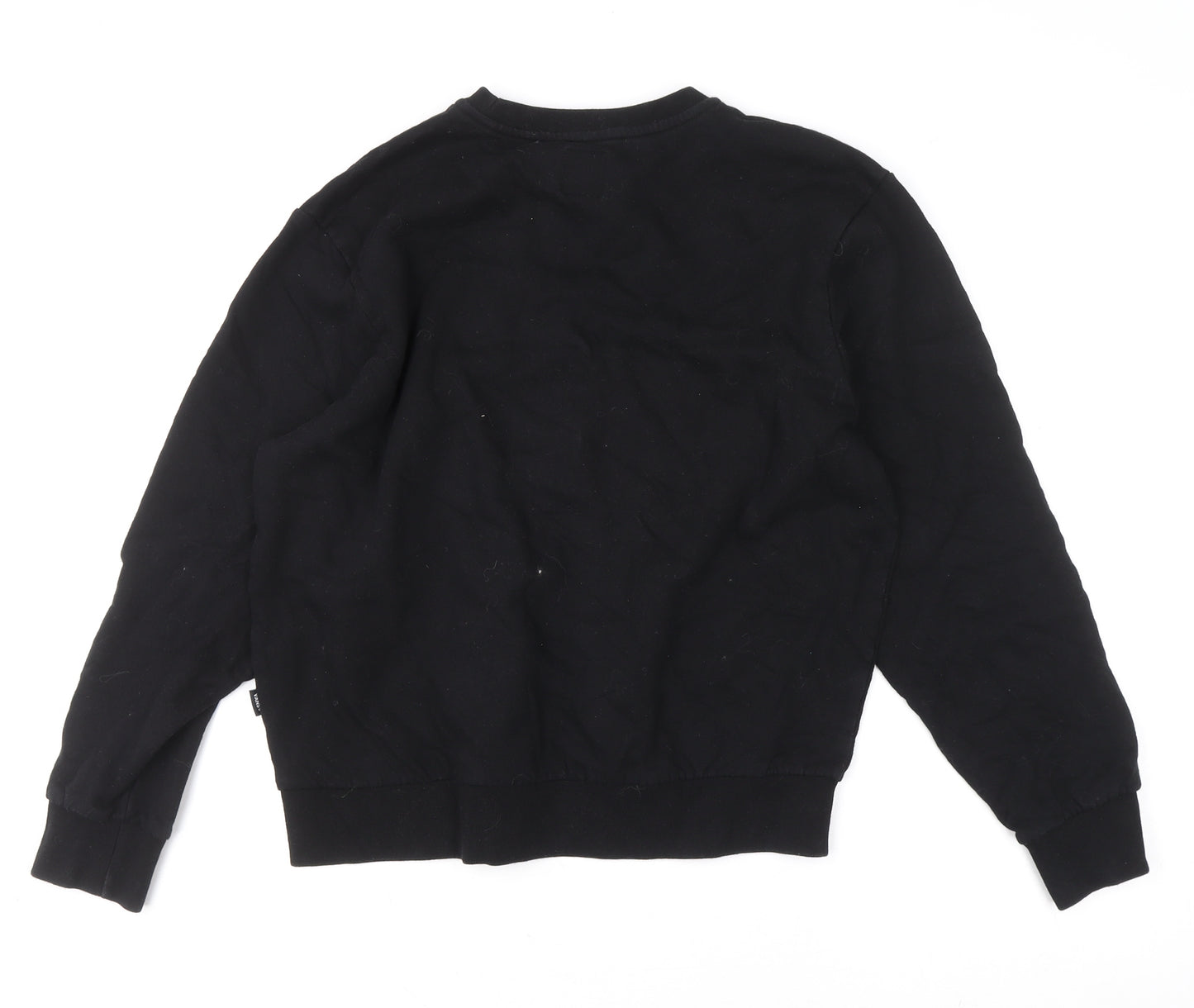 Vans Men's Black Relaxed Fit Long Sleeve Crew Neck Sweatshirt Small