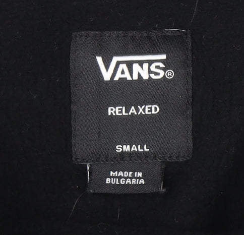 Vans Men's Black Relaxed Fit Long Sleeve Crew Neck Sweatshirt Small