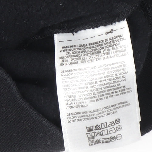 Vans Men's Black Relaxed Fit Long Sleeve Crew Neck Sweatshirt Small