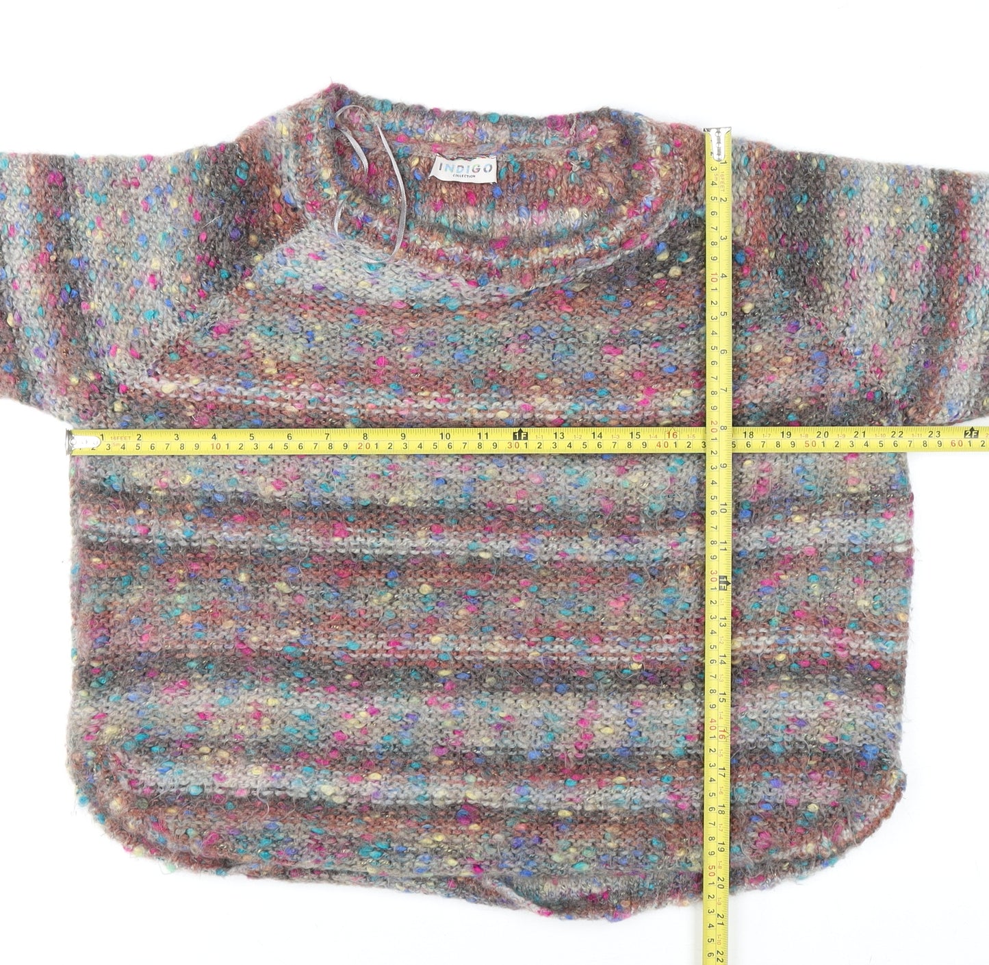 Marks and Spencer Women’s Multicoloured Mohair Acrylic Knit Jumper UK 14