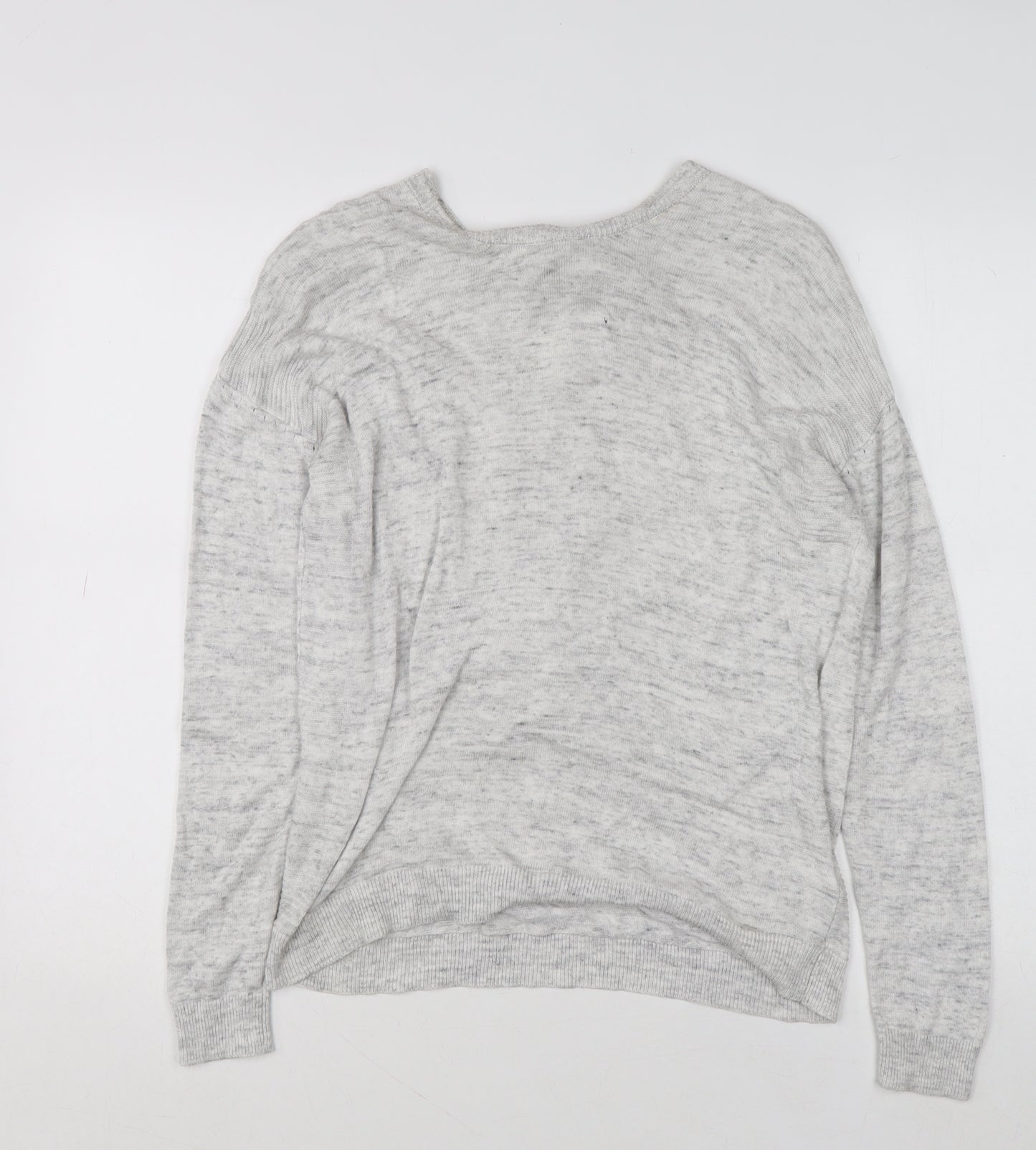 Next Women’s Grey Wrap V-Neck Knit Jumper Size 12