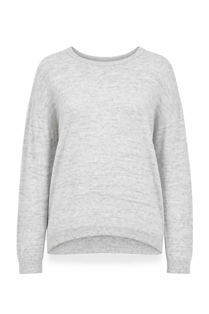 Front view of Next Women’s Grey Wrap V-Neck Knit Jumper, size UK 12