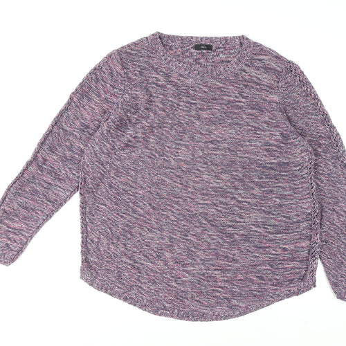 M&Co Women’s Multicoloured Knit Cotton Jumper Size 10