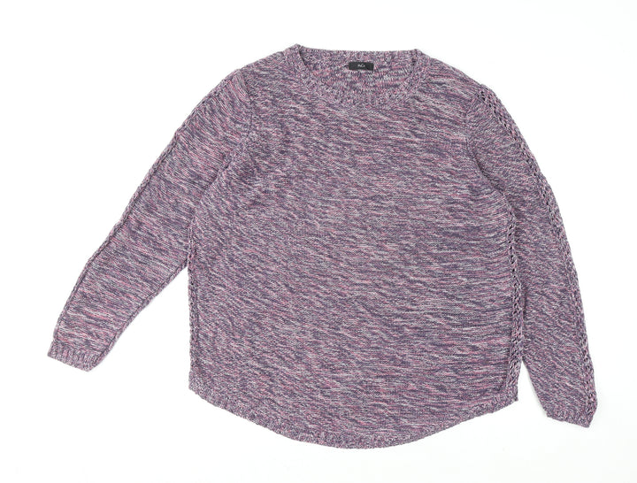 M&Co Women’s Multicoloured Knit Cotton Jumper Size 10