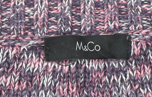 M&Co Women’s Multicoloured Knit Cotton Jumper Size 10