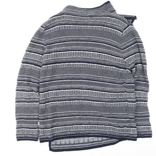 Marks & Spencer Spirit Women Navy White Size 16 Striped Cardigan