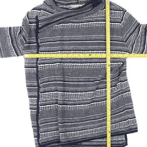 Marks & Spencer Spirit Women Navy White Size 16 Striped Cardigan