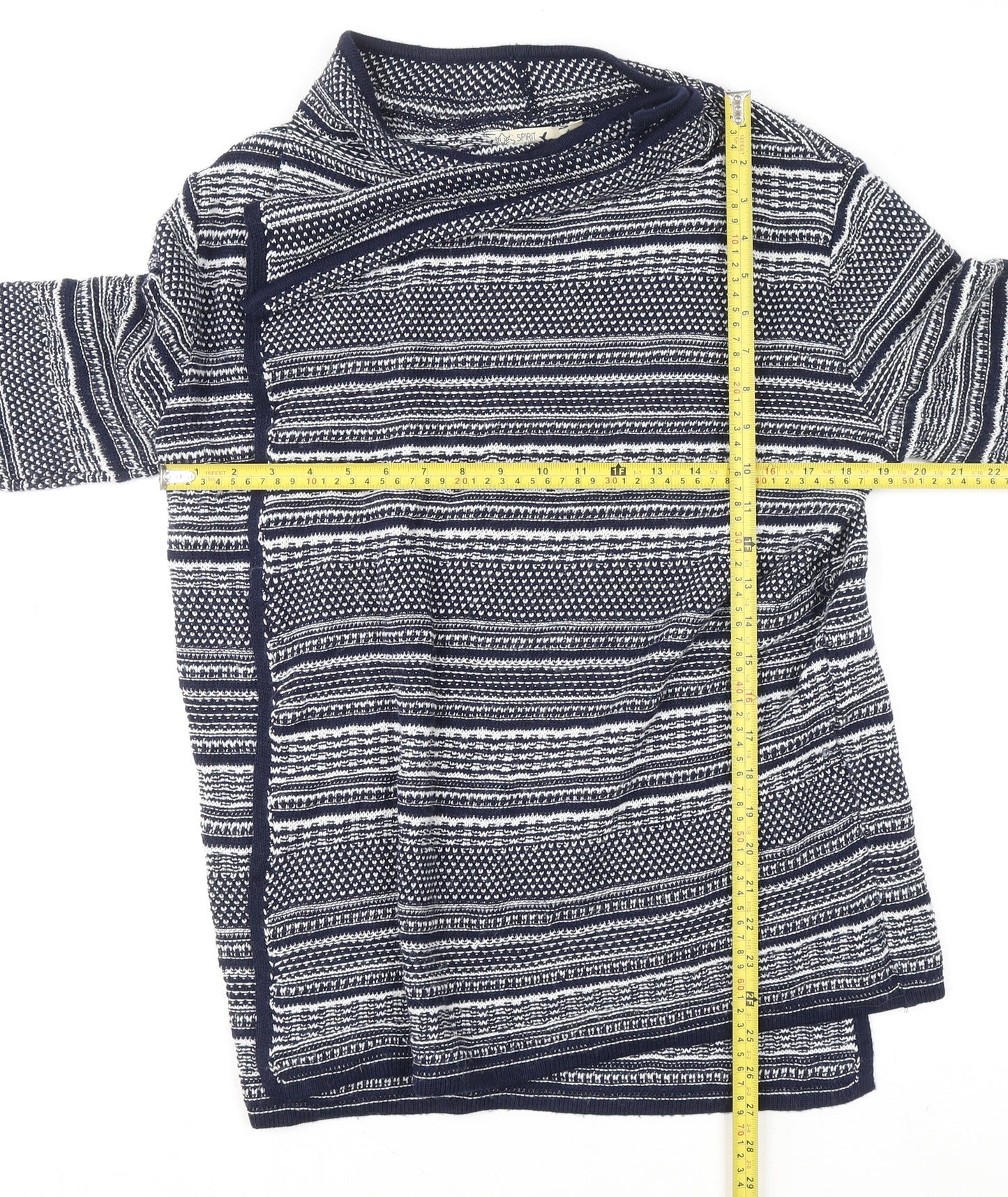 Marks & Spencer Spirit Women Navy White Size 16 Striped Cardigan