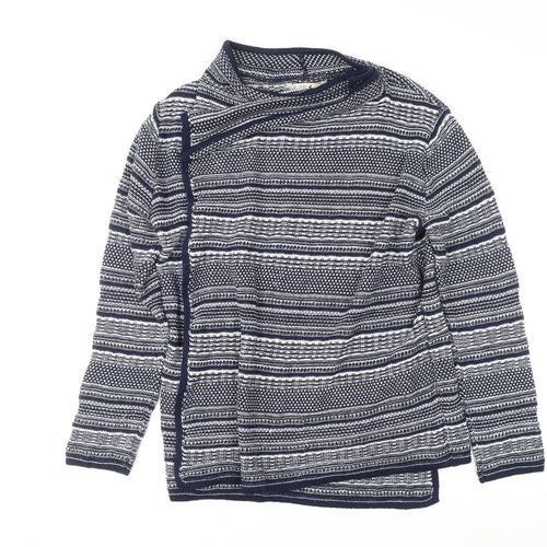 Marks & Spencer Spirit Women Navy White Size 16 Striped Cardigan
