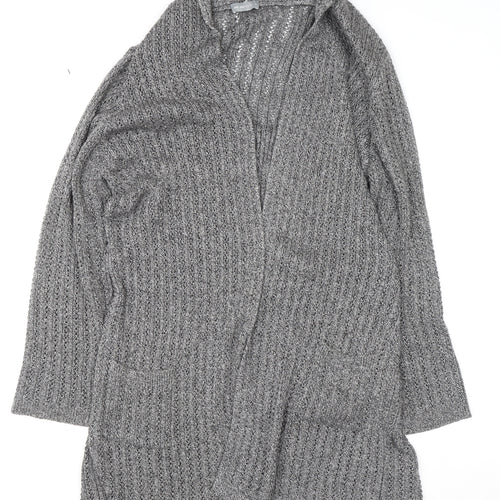 Marks and Spencer Women’s Grey L Chunky Knit Long Cardigan
