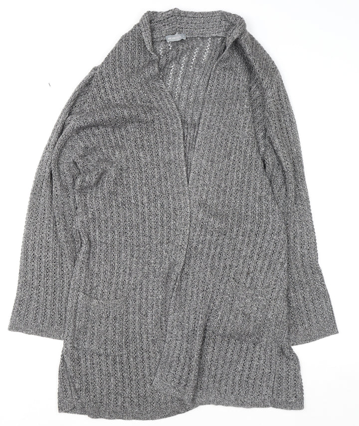 Marks and Spencer Women’s Grey L Chunky Knit Long Cardigan