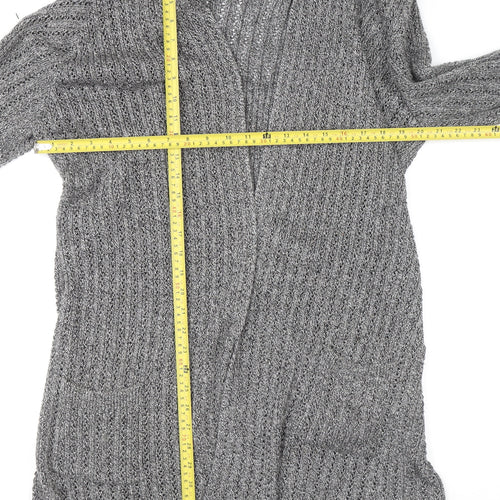 Marks and Spencer Women’s Grey L Chunky Knit Long Cardigan