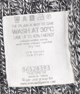 Marks and Spencer Women’s Grey L Chunky Knit Long Cardigan