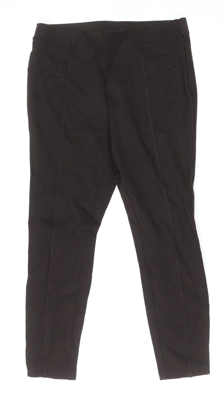 Dunnes Women Black Medium Ankle Leggings Viscose Blend Stretch