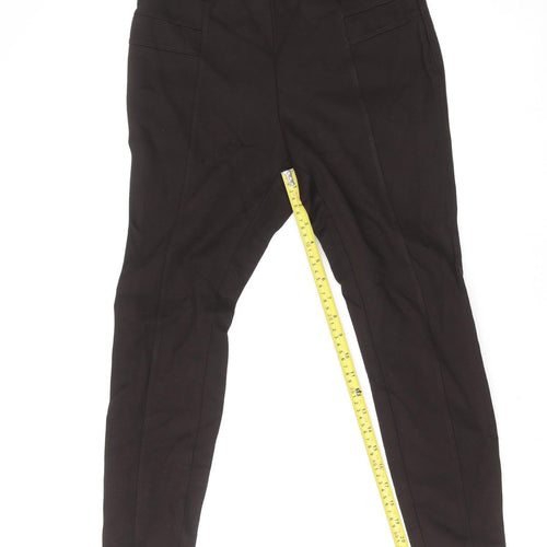 Dunnes Women Black Medium Ankle Leggings Viscose Blend Stretch