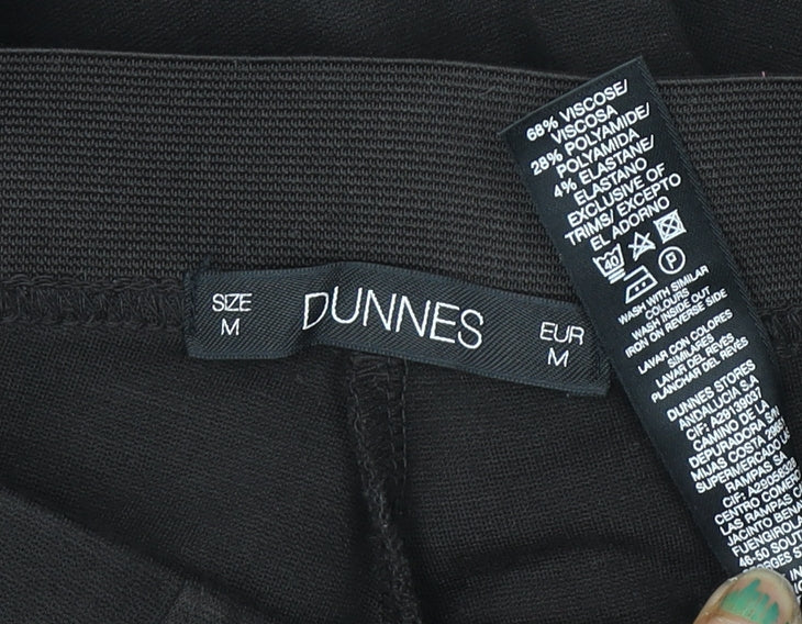 Dunnes Women Black Medium Ankle Leggings Viscose Blend Stretch