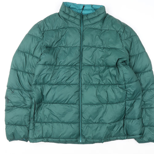 Dunnes Stores Womens Green 3XL Puffer Jacket Shower Resistant Thermal