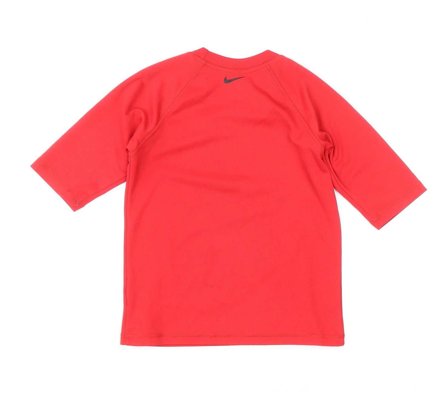 Nike Boys Red Dri-Fit Rash Guard Swim Top 8-10 Years Quick Dry UV