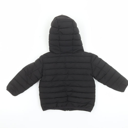 McKenzie Unisex Baby Black Puffer Jacket 3-6 Months Hooded Water Resistant