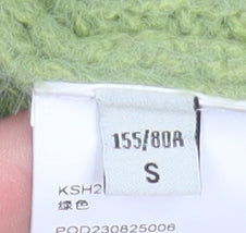 KUOSE Women Green Crew Neck Knit Pullover Jumper Size S