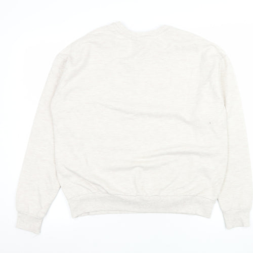 Disney Women Beige Dumbo Crew Neck Pullover Sweatshirt Size S