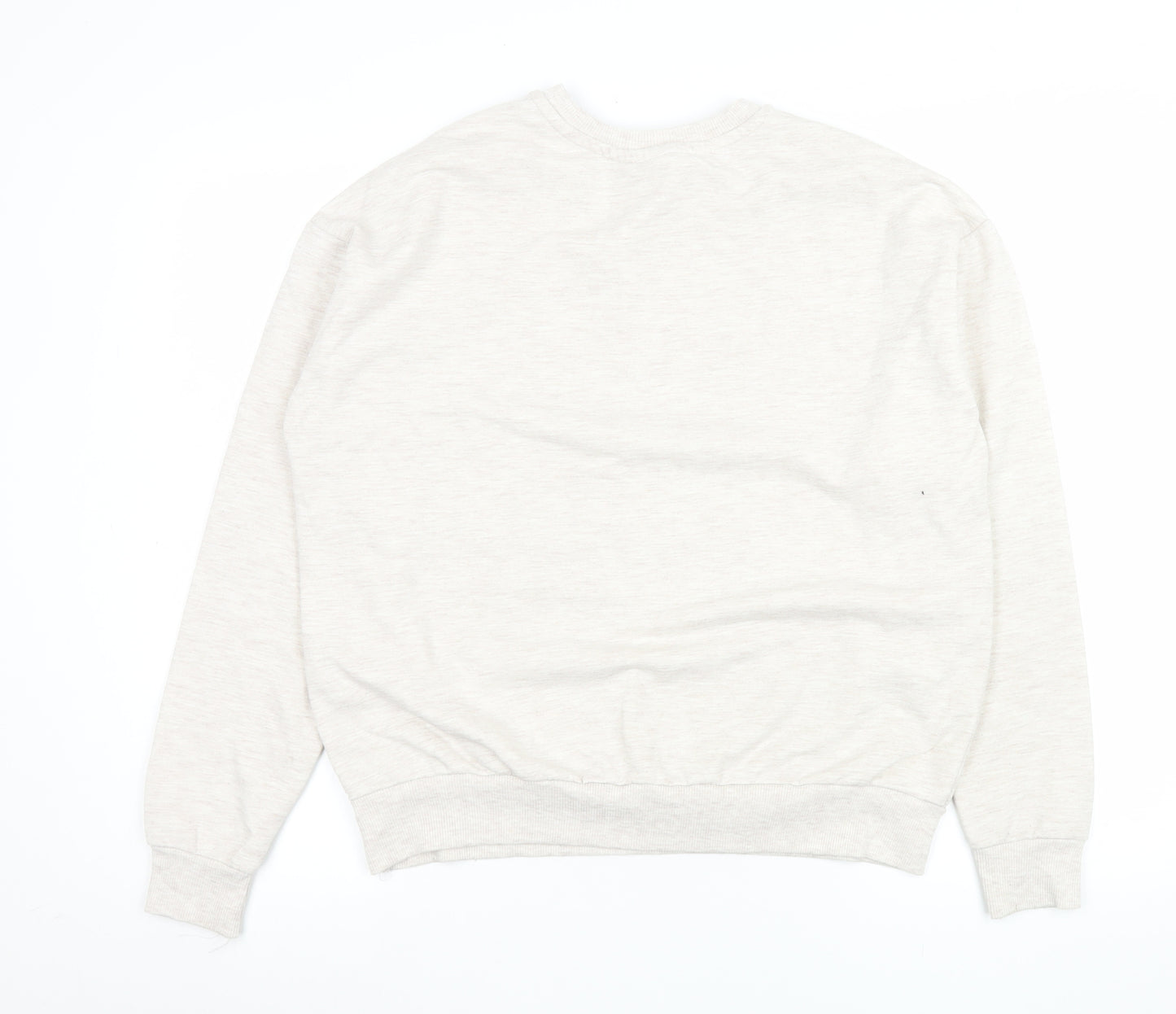 Disney Women Beige Dumbo Crew Neck Pullover Sweatshirt Size S