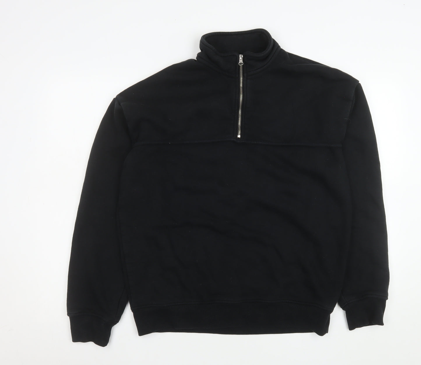 Forever 21 Men’s Black Fleece 1/2 Zip Pullover Sweatshirt Size S