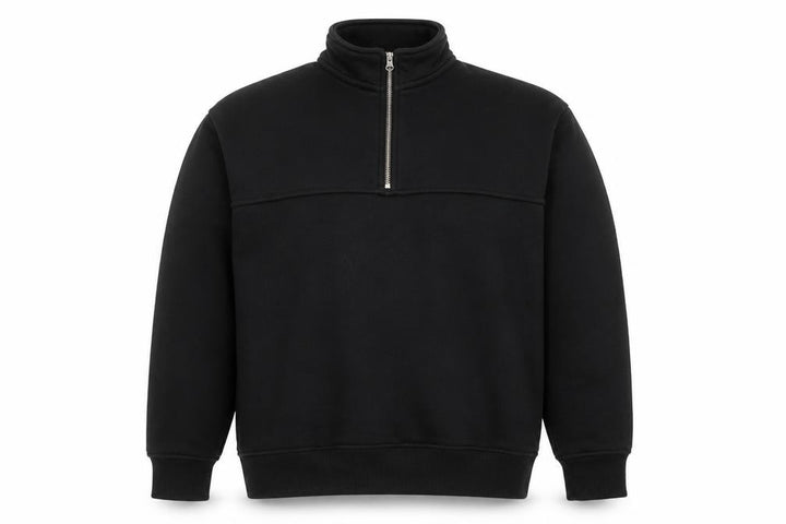 Forever 21 Men’s Black Fleece 1/2 Zip Pullover Sweatshirt Size S