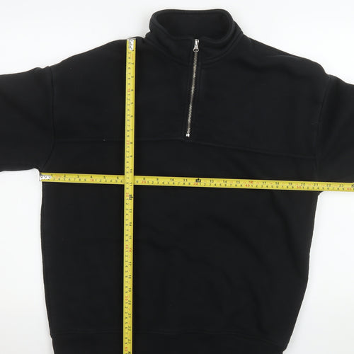 Forever 21 Men’s Black Fleece 1/2 Zip Pullover Sweatshirt Size S
