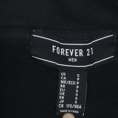 Forever 21 Men’s Black Fleece 1/2 Zip Pullover Sweatshirt Size S