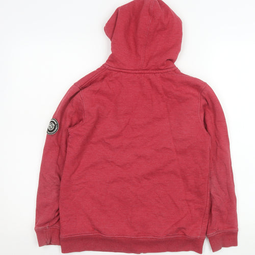 Surfanic Boys Red Hooded Lined Full Zip Fleece Jacket Size 164